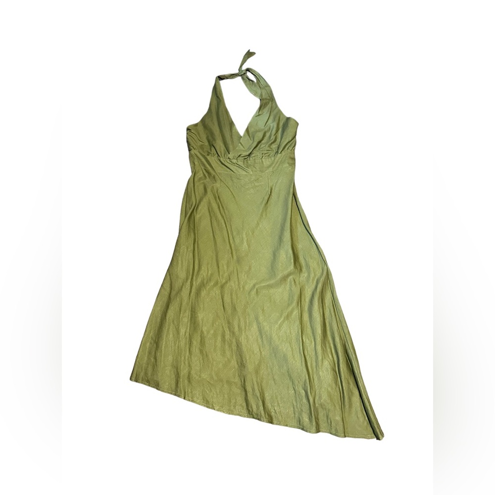 Ashley Stewart Asymmetrical Green Dress